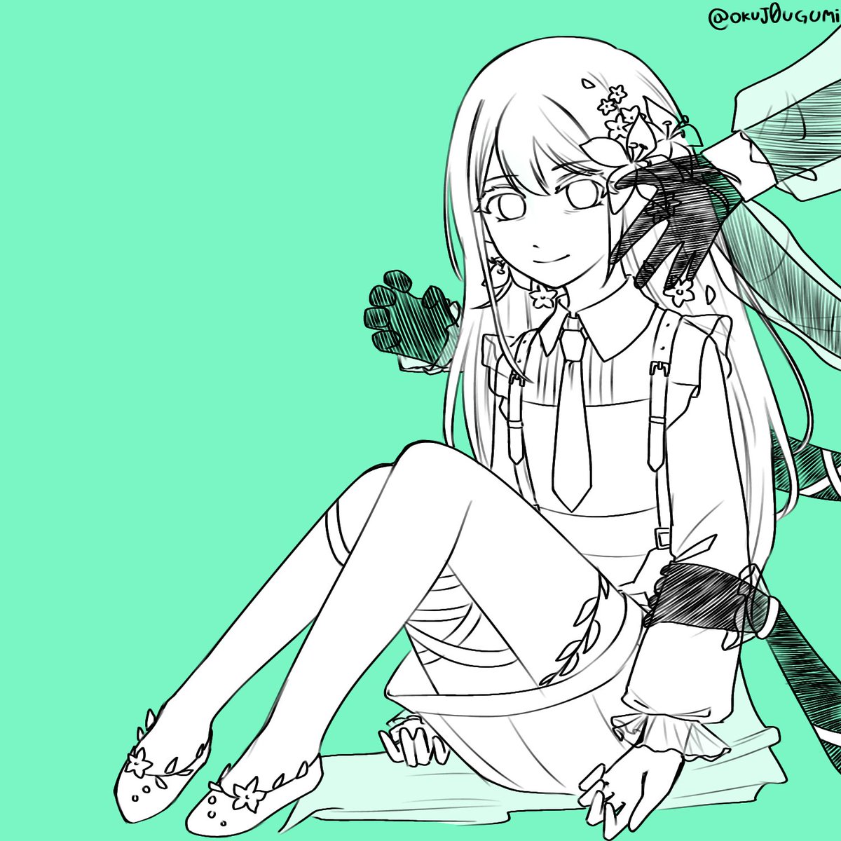 OKUJ0UGUMI's tweet photo. even when your heartbeat weakened and the warmth left your cheeks i still cherished you #millsage #iyowagirlsdraw https://t.co/EIHdyhHW66