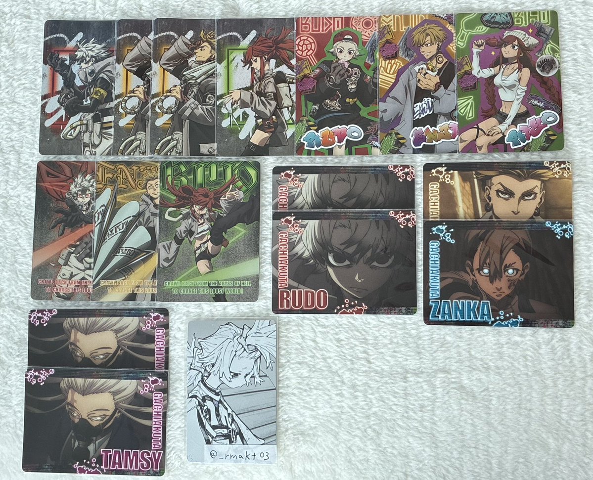 _rmakt03's tweet photo. 【 交換 譲渡 】
ガチアクタ ネオンコレクション

譲┊ ルド エンジン ザンカ リヨウ タムジー

求┊ ギータ or 定価＋送料

✧ まとめて優先
検索からでもお気軽にお声掛けください🫧 https://t.co/bOAUmf93dE