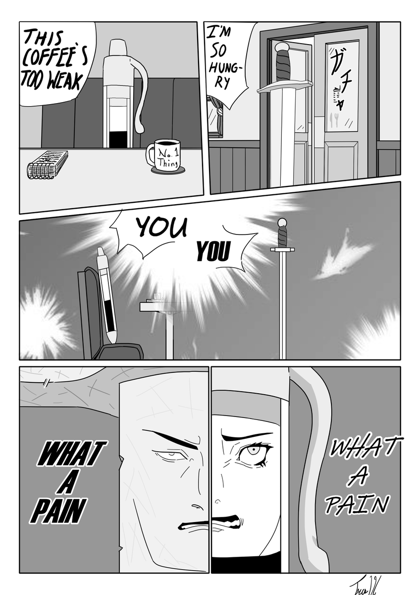 Tres196_'s tweet photo. A Sword and a Pen walk into a restaurant. https://t.co/h8xs0EJbbl