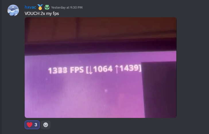 Dustyfnx's tweet photo. Tweaked 110k pr 11k earned pro @hxvacfn coming off a 250$ tweak of another tweaker I will not say the name of, having terrible stutters, latency, etc, to coming onto my tweak and getting nearly 1.5k fps and what was described as "10/10 delay". If you want performance like this, and to be on what many other pros use, find me at https://t.co/XIY8IHOHne