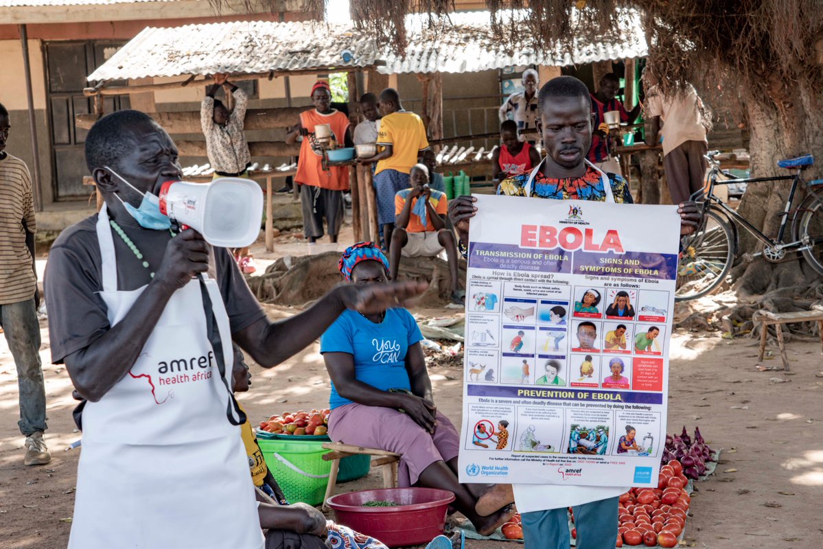 AHAIC_Amref's tweet photo. Ebola is a deadly but preventable disease. Raising community awareness and following clear health guidelines save lives. By practising strict hygiene, washing hands thoroughly with soap and running water and regularly cleaning shared items or surfaces, we can break the chain of transmission.

Protect yourself, your family, and your community by staying informed and vigilant. #Ebola prevention starts with you; spread the word and help stop the virus in its tracks.

#AHAIC2027 #ConnectedForChange 

📷 @Amref_Uganda 

@WHOAFRO @AfricaCDC @gatesfoundation @MastercardFdn @JNJNews @AbbottNews @CEPIvaccines @gavi @WorldBankKenya @WorldBankGroup