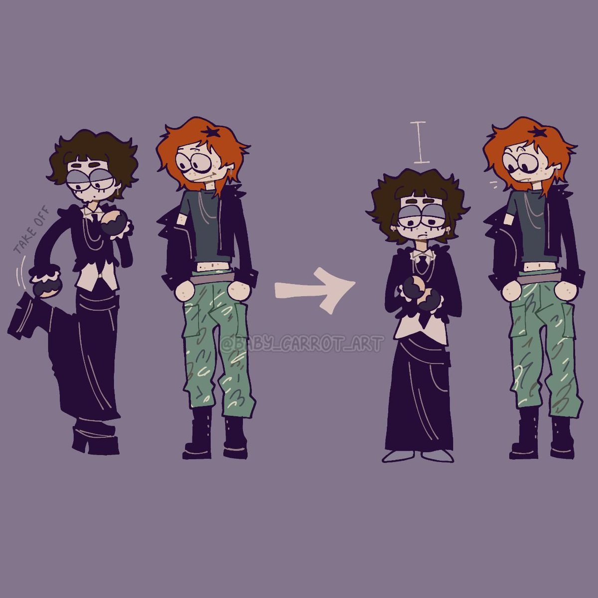 baby_carrot_art's tweet photo. Anyway a little #punkgoth comic abut their height difference :P
#byler #willbyers #mikewheeler https://t.co/xlN2YwPmjK