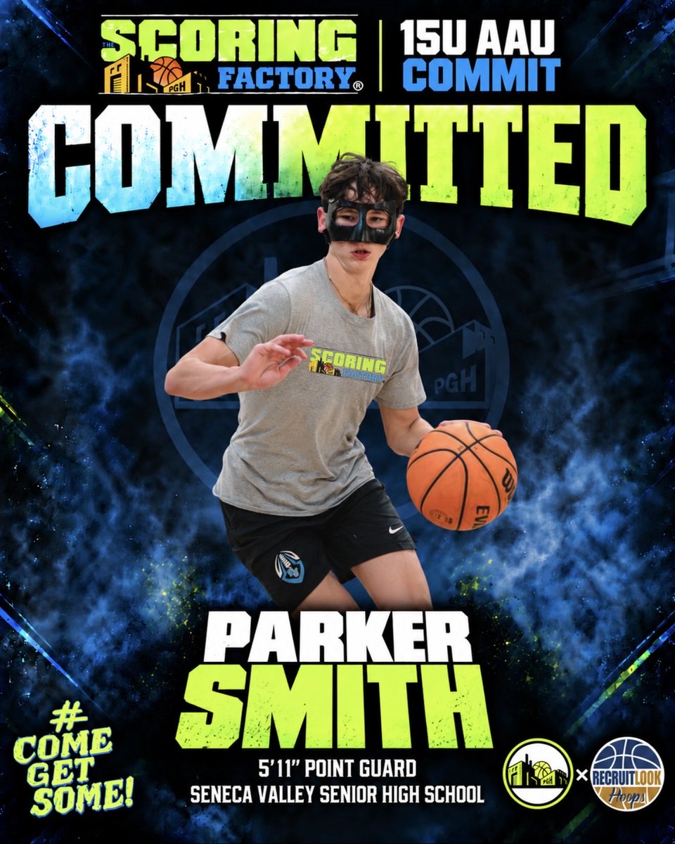 TSF_AAU's tweet photo. OFFICIALLY COMMITTED! 🏭

Parker Smith joins TSF AAU 15U on the RecruitLook circuit!

The 5’11” Seneca Valley PG is a pass-first floor general with a creative handle, high basketball IQ, and the ability to knock down shots when given space.

Welcome to The Factory! #ComeGetSome https://t.co/9B3fiNjqK0