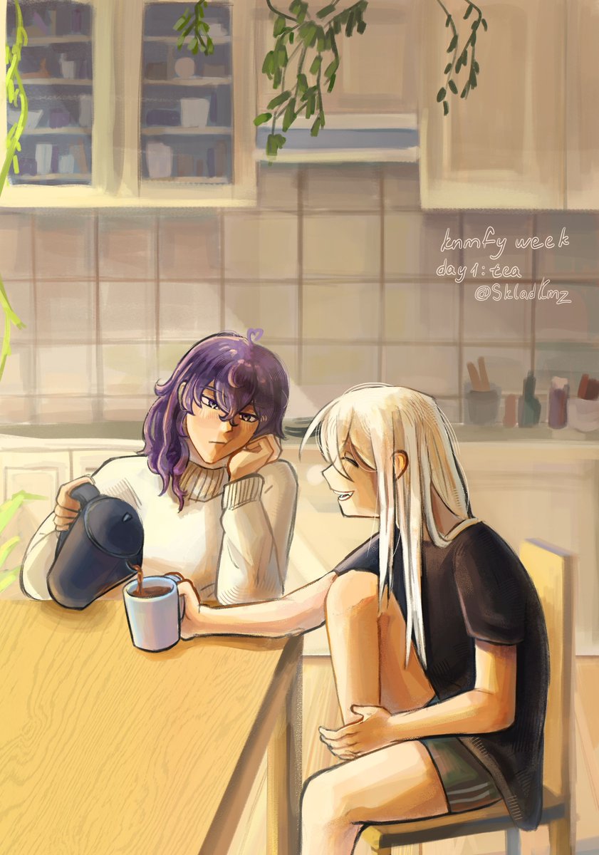 SharkKMZontwt_'s tweet photo. Day 1: tea
#kanamafuweek2026 #pjsk_fa https://t.co/wNvWDOLObk