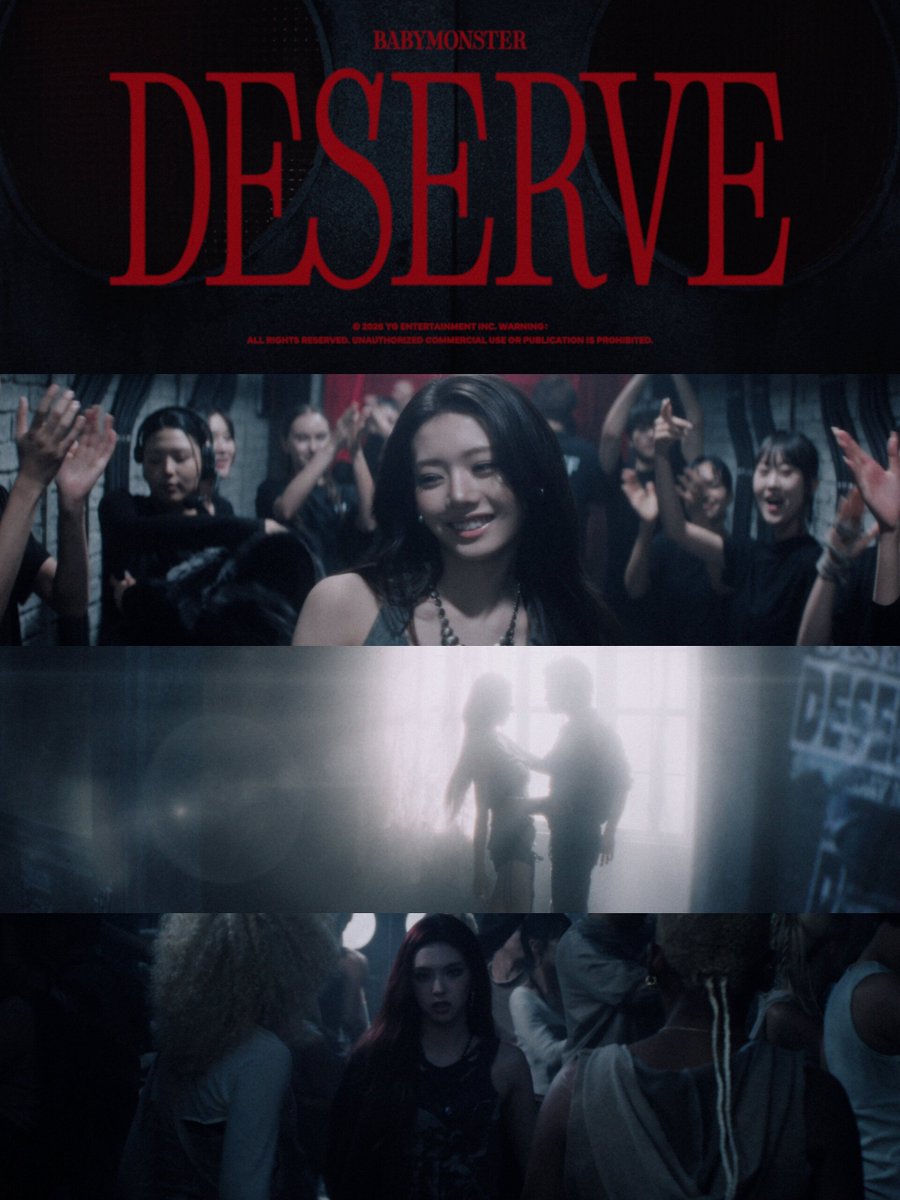 YGFacts_sprt's tweet photo. BABYMONSTER unveils first still cuts of new song 'DESERVE' — the members' new challenge of emotional acting. 

“#Rora captivated viewers with a backstage smile amidst staff cheers and a silhouette dance with a dancer, while #Chiquita left a mysterious lingering impression standing alone in a crowded, dark hallway with a lonely yet composed expression.”

🔗 https://t.co/fb8RytOIsF

#BABYMONSTER #베이비몬스터 @YGBABYMONSTER_