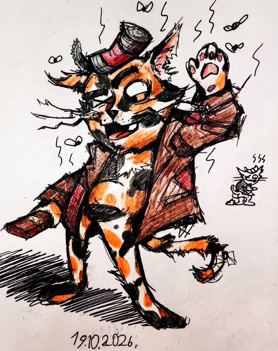 DearNostalgist's tweet photo. interestin' fact: did u know it's genetically impossible for non-intersex male cat to be tricolor? much to think about...
#mewgenics #mewgenicsfanart https://t.co/mrDCRP2hmD