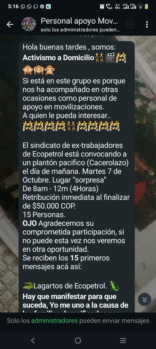 ByViral24's tweet photo. 🔴🇨🇴Entonces los plantones que convocan es “activismo a domicilio” pagados y financiados por congresistas del pacto histórico https://t.co/e4H3F2urRn