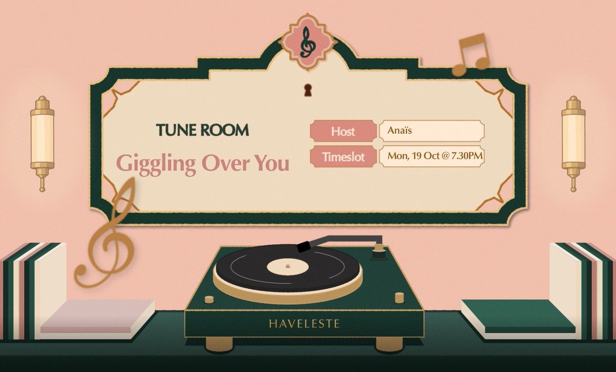 valeisert's tweet photo. ⠀⠀

⠀⠀⠀⠀⠀⠀⠀⠀⠀♫ 𝐓𝐔𝐍𝐄 𝐑𝐎𝐎𝐌 ♪

Some things are easier to say through music. 🎧

ANAÏS is taking over Tune Room tonight with GIGGLING OVER YOU!

📅 Oct 19, 2026
🕢 19.30

So... what are you listening to tonight?

⠀⠀ https://t.co/yaTMSzqTvE