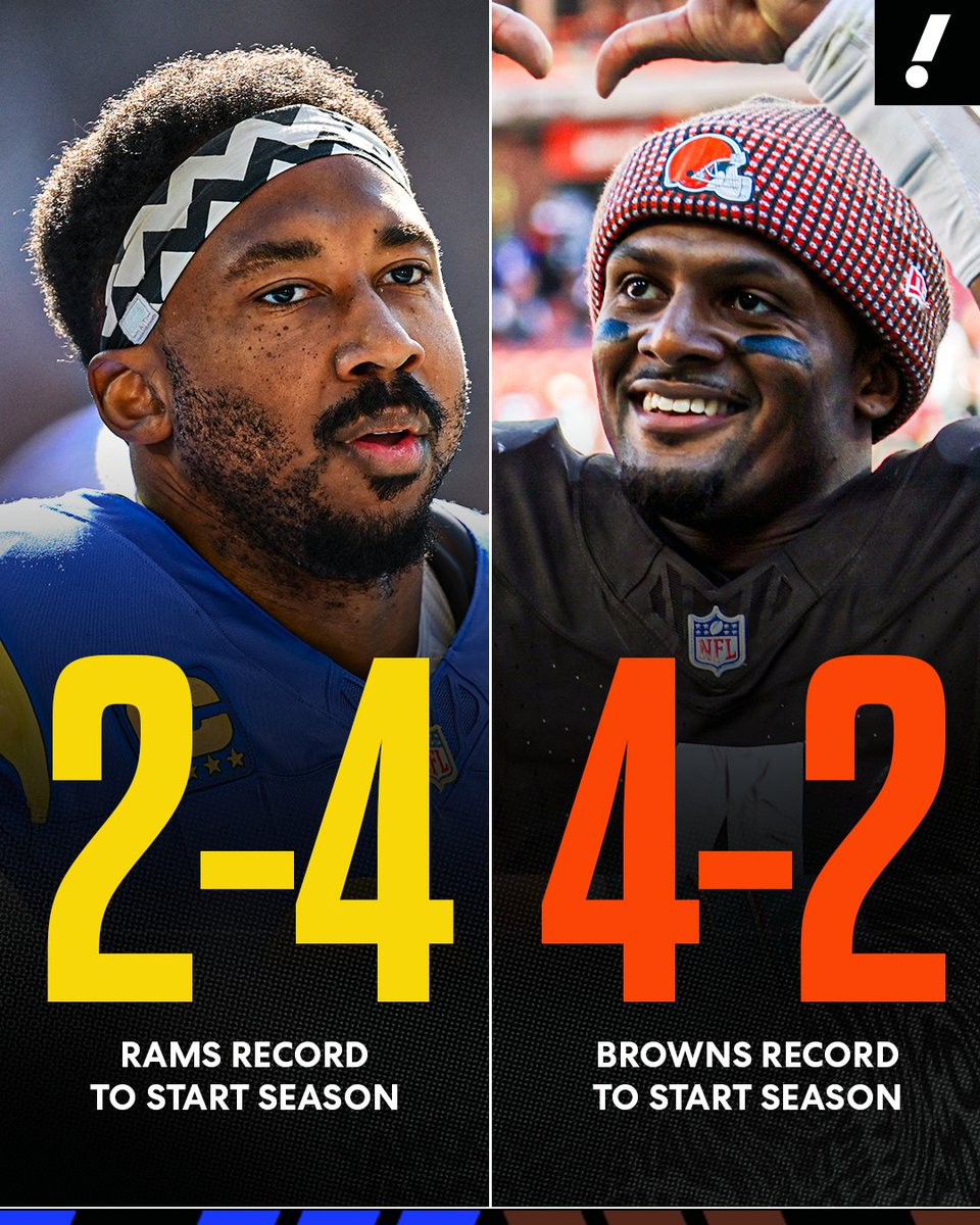 YahooSports's tweet photo. Who would've expected this when the Browns traded Myles Garrett to the Rams 🤯 https://t.co/hTmFpue1yL