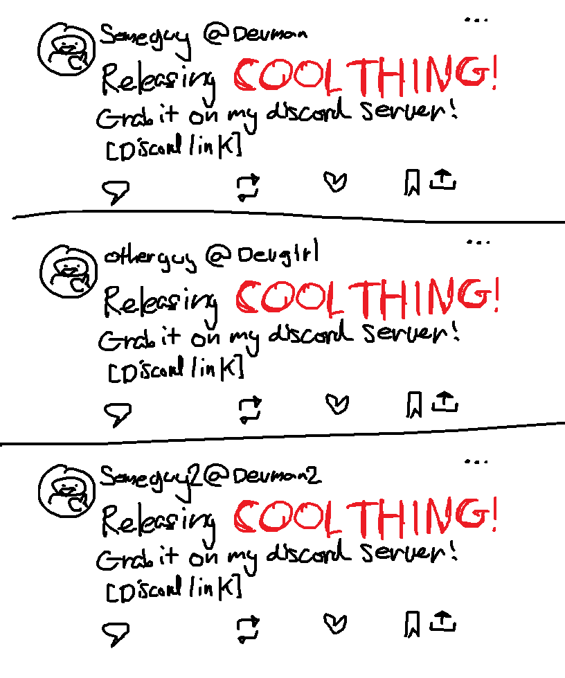 lightdasher's tweet photo. Here's my vent art.

Please stop putting every single thing on discord servers mann even just a github page will do 😭😭 https://t.co/TMmVk5wXgi