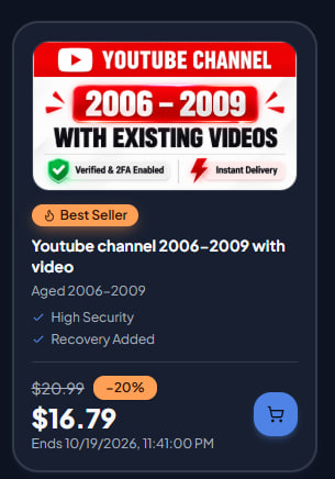 Agedsmm's tweet photo. One of our rarest products is back, now 20% OFF.

YouTube Channels Registered in 2006–2009 WITH Existing Videos.

Verified & 2FA Enabled
High Security + Recovery Added
Instant Delivery

Was $20.99, now just $16.79.

Limited-time offer. Stock is limited.

Get yours: https://t.co/M4JFfpzVrE