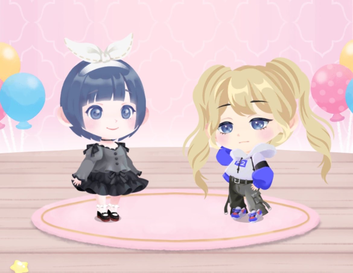 q9ntmt's tweet photo. ポケコロ？でジャスあざ作った！みー間違えてうさ耳カチューシャ付けちゃったけど可愛い♡ https://t.co/cqmlsoEvAK