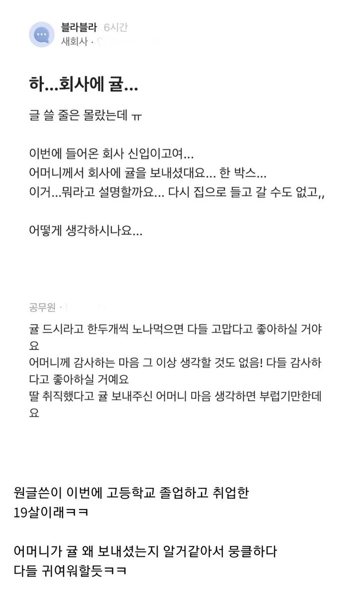 instiz's tweet photo. 회사 신입인데 어머니가 회사로 귤보냈어요ㅠㅠ + 후기 https://t.co/MTEWSRyrcE https://t.co/9asQ6blTJt