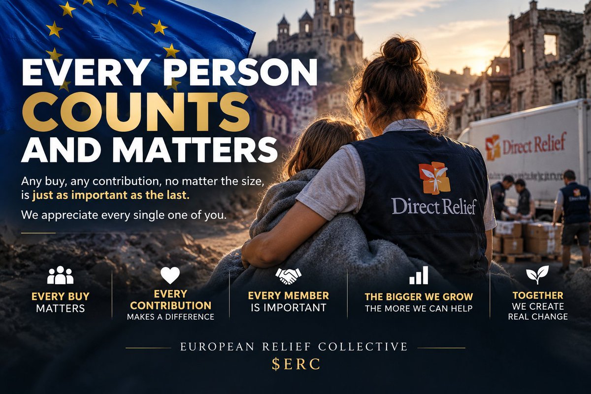 EuRFoundation's tweet photo. 🇪🇺 EVERY SINGLE PERSON MATTERS. ❤️

Whether it's a $1 buy, a $100 buy, a donation, or simply spreading the word — YOU MATTER.

No contribution is too small. Every single person plays a part in what we're building.

We're not just a chart. We're a collective with a purpose bigger than ourselves.

The stronger we become together, the more lives we have the opportunity to impact.

🙏 We appreciate every single one of you.

🇪🇺 One Europe. One Collective.