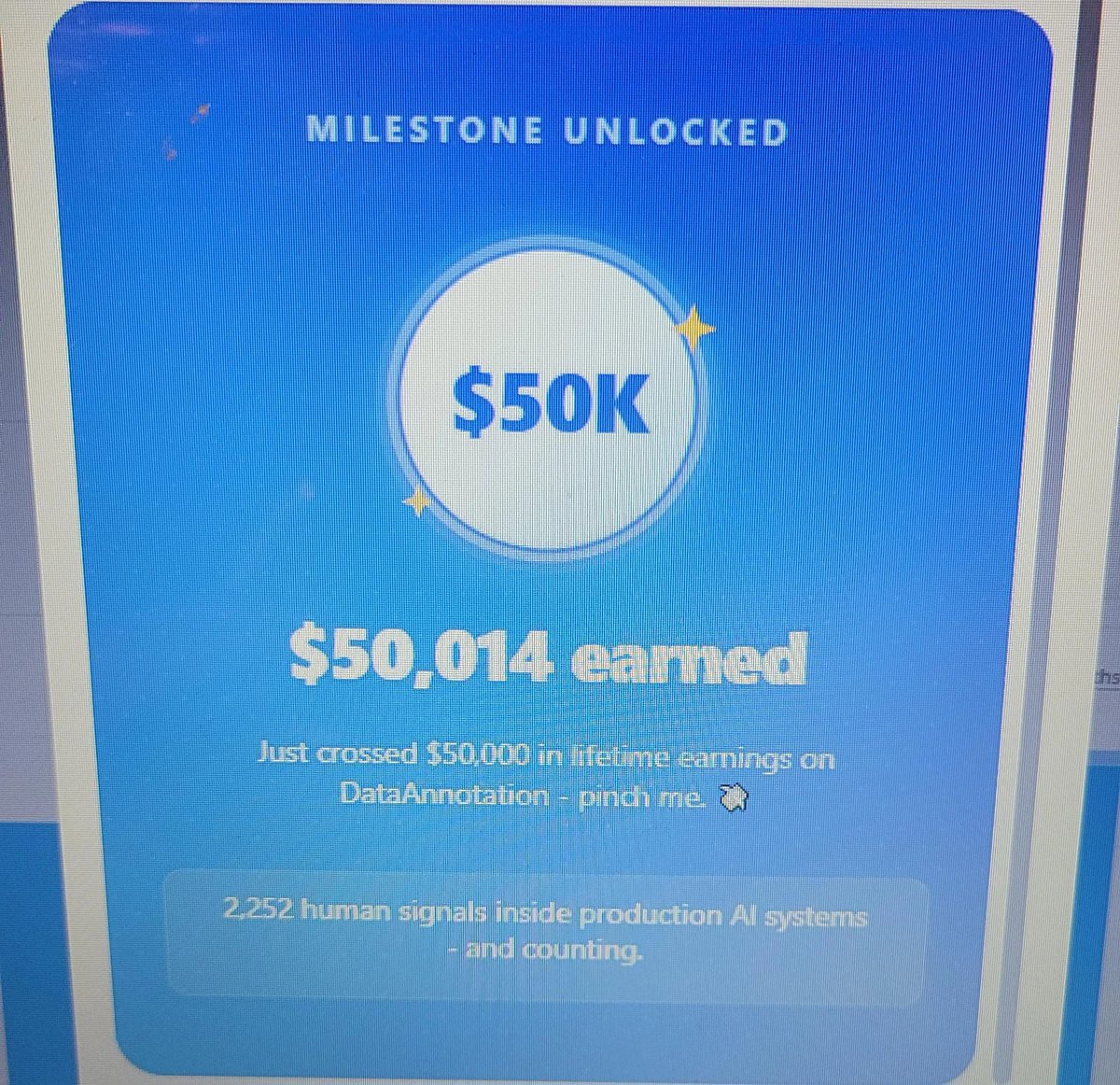 remote_ke's tweet photo. @saucemete Made $50K in three months through data annotation.

AI training is a goldmine, if you ask me. Start small, stay open-minded, and find 2 or 3 people you can learn and grow with.

Need guidance on how to get started?

WhatsApp: +254712012064 https://t.co/mDolugEZd5