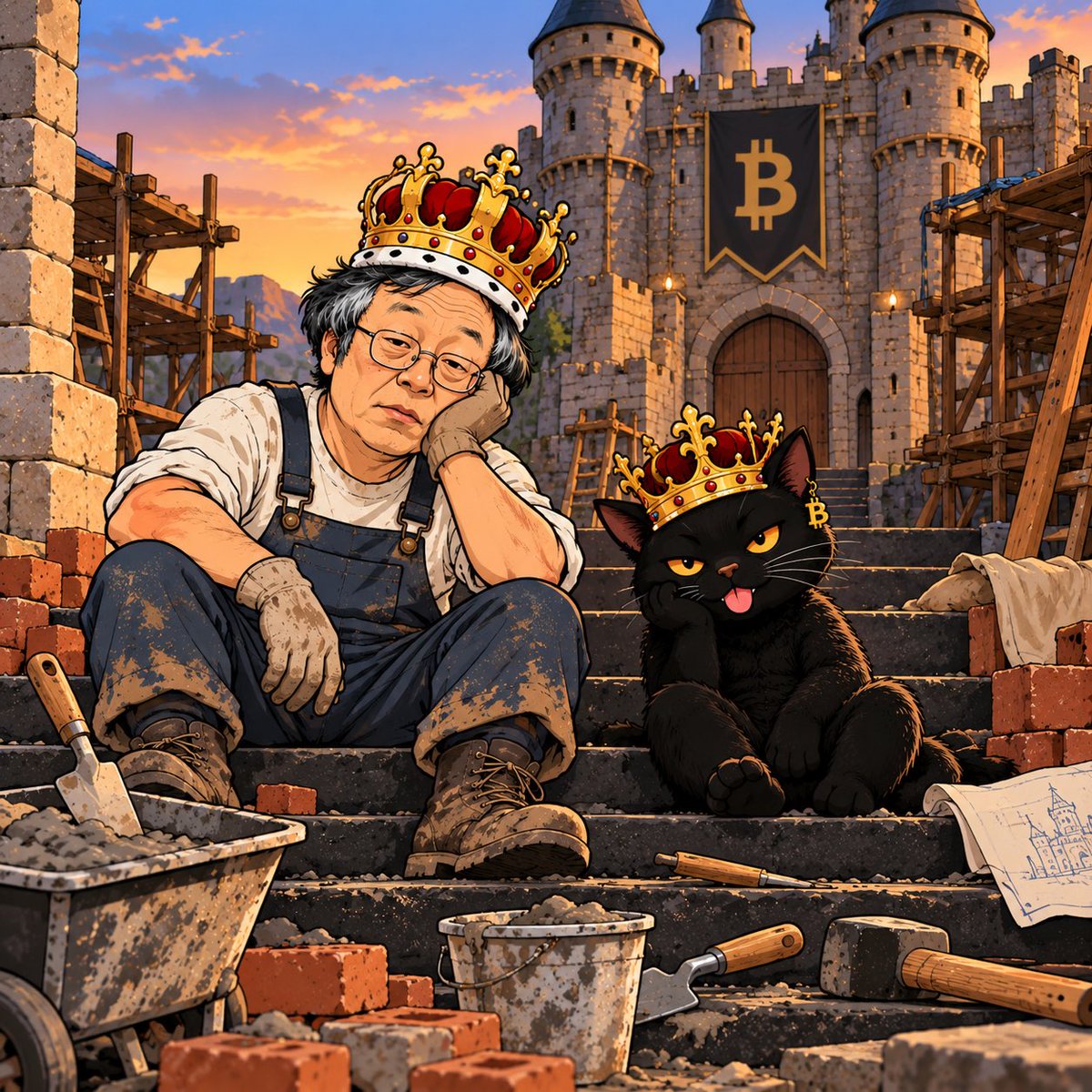 ZokiEth's tweet photo. 🐈‍⬛₿ ZOKI'S TWO SATS

“You do not rise to the level of your goals. You fall to the level of your systems.”
— James Clear

Zoki: Satoshi imagined Bitcoin.
Then he started building.

I imagined a kingdom.
Then I picked up a brick.

The mice are still waiting for someone to build theirs. 🐭😂

Dream big. Build bigger.

One brick at a time.

$ZOKI #Investing