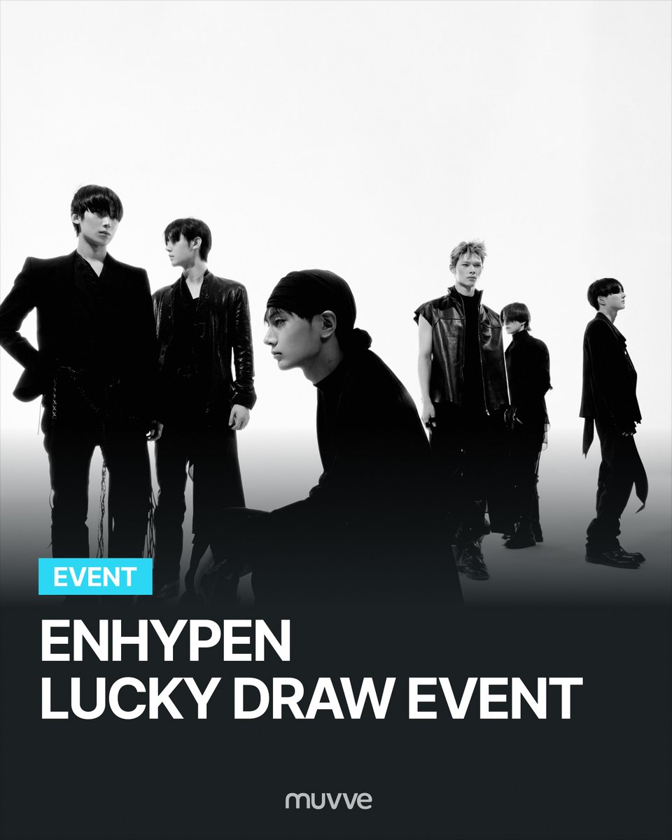 muvveshop's tweet photo. 📢ENHYPEN - [THE SIN : BLISS]
ONLINE LUCKY DRAW EVENT

🏝️ All applicants: muvve-exclusive unreleased photocard
⏰Application deadline: ~ 2026. 10. 23 (Fri) 23:59 KST

🌐 https://t.co/7YVjPQ2r5r
🇰🇷https://t.co/SRD9jjEDxg

#ENHYPEN #엔하이픈 #THE_SIN_BLISS https://t.co/4hXGroB2Wr