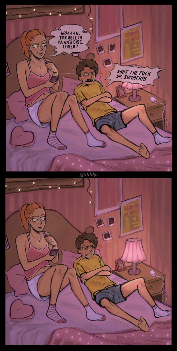 ilililys's tweet photo. inspired by a real interaction between me and my younger brother #rickandmorty https://t.co/4MIIqd9Iz1