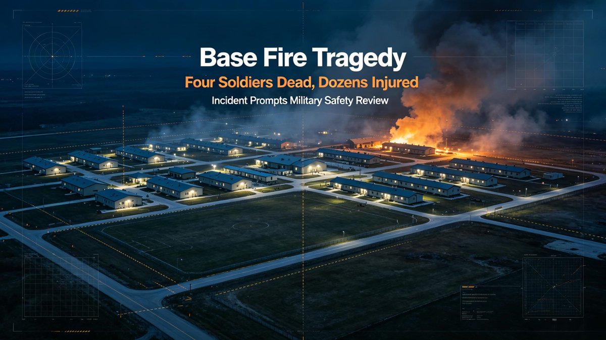 castello_sAsY's tweet photo. Tragedy hits Canadian armed forces. Four soldiers lost their lives and many were hurt after a massive fire at the military installation. How will this incident impact Canada’s military safety reviews?
#CanadaMilitary #MilitarySafety #BreakingNews https://t.co/MasVUom4Z2