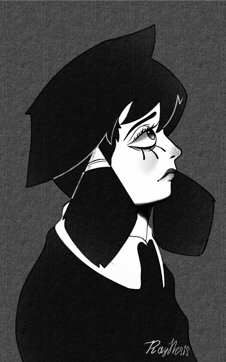 _RayNesis_'s tweet photo. #Mesmalie #Mesmer 
For some reason, instead of sleeping, I wanted to draw Mesmer in profile, using this photo of Clara Bow as a reference... It’s probably rather strange, but after looking at her face, I felt like drawing a sad Mesmer. https://t.co/jYwNghBnUT