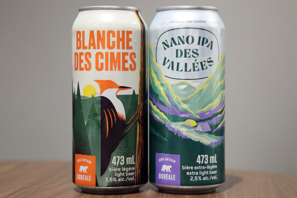 EIT's tweet photo. A pair of locally brewed Boréale beers from Variété Plus du Mont Royal, a dep convenient to my hotel after the long train ride (from which I've already returned) to Montreal https://t.co/XG7a84Fu1p