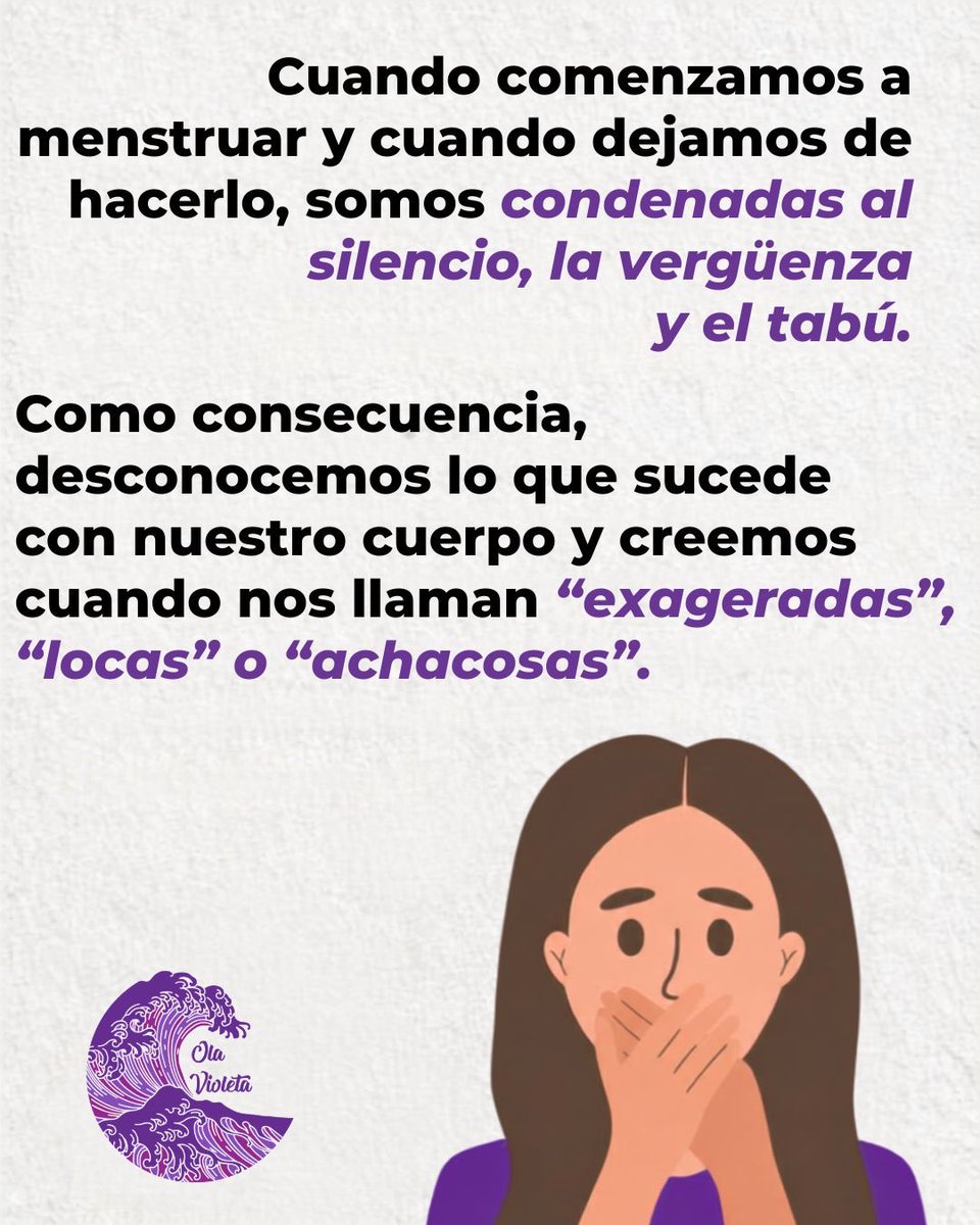 OlaVioletaAC's tweet photo. Dejemos atrás el tabú: lo que no conocemos, difícilmente podemos nombrarlo, exigir que sea atendido o defender nuestro bienestar. https://t.co/okz4F5fr5N
