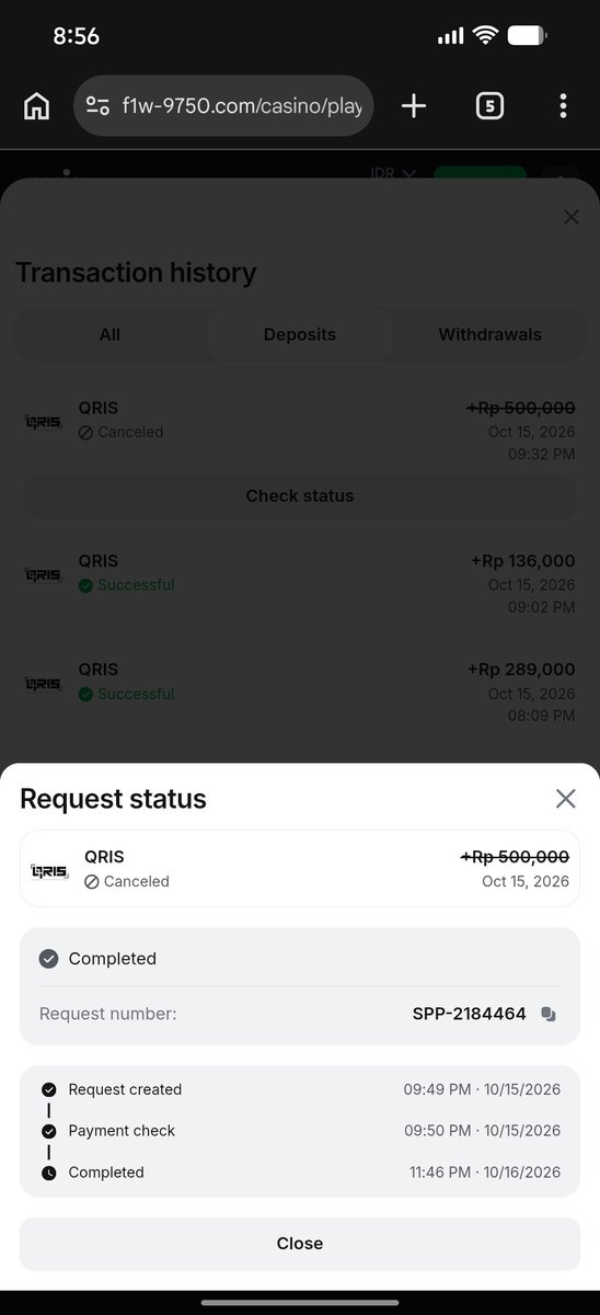spacecstasy's tweet photo. @Shadkhan7788 @1win @1winToken @Owner1win this site is scam, i deposit 500K IDR and not received my funds, says it got cancelled yet it deducted my money on the bank https://t.co/Fsx9r1gq4Y