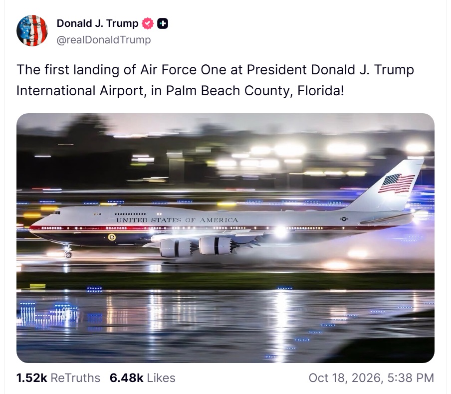 TrumpDailyPosts's tweet photo. Majestic! 
Cannot wait to visit Donald J. Trump International Airport https://t.co/X0rkOeoH2q