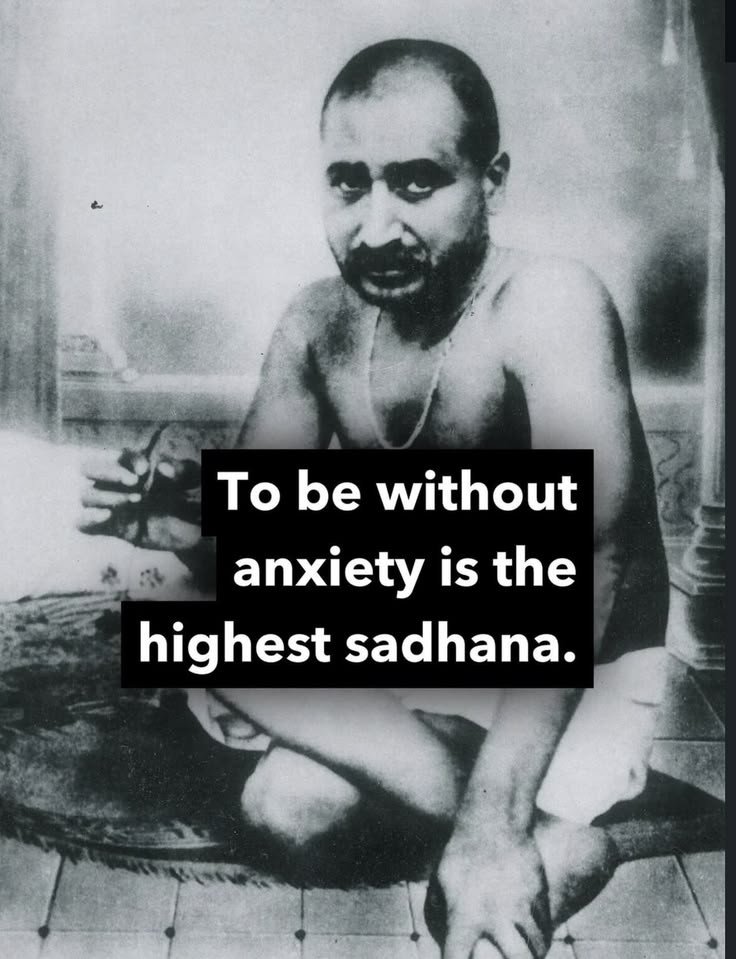 vimodkr's tweet photo. To be without anxiety is the highest Sadhana https://t.co/gvTrwWK7it