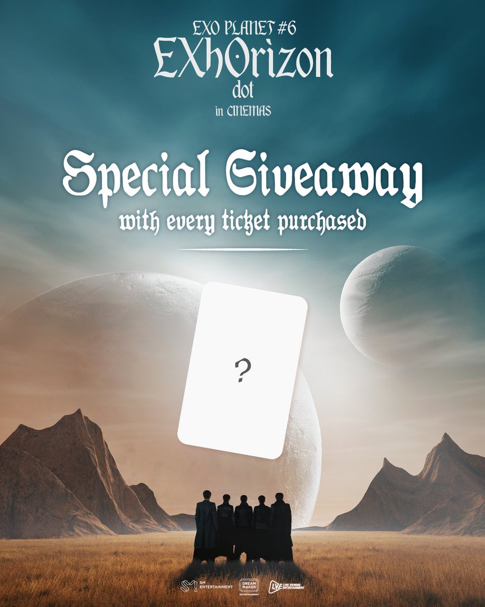 LiveViewingEnt's tweet photo. A keepsake for EXO-L!!!

Something special is hiding behind… 👀

Join us for EXO’s first-ever cinema live viewing on 8 November and take home an exclusive gift to remember the day.

🎟️ Book your seat: https://t.co/sqNsZFEzSN
Stay tuned for the reveal!

#EXO #weareoneEXO #EXOL
#EXOPLANET_EXhOrizon_dot
#EXOPLANET_EXhOrizon_dot_in_CINEMAS
#LVE #LiveViewing #LVE