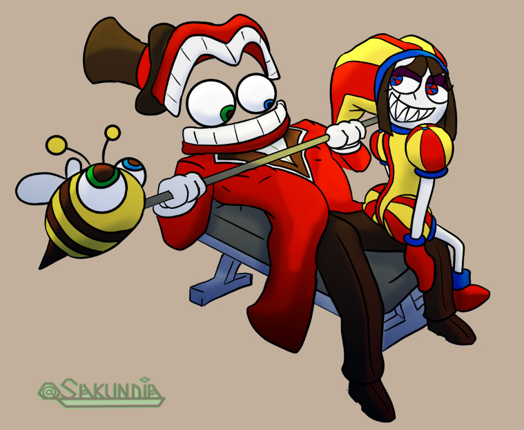 SakundiaRT's tweet photo. An idea for Twisted Showtime i got at the Gym (old drawing)

#TADC #tadcfanart #Pomni #pomnifanart #evilpomni #Caine #Cainetadc #showtimetadc #tadcship #cainefanart https://t.co/oybBpKsQIS