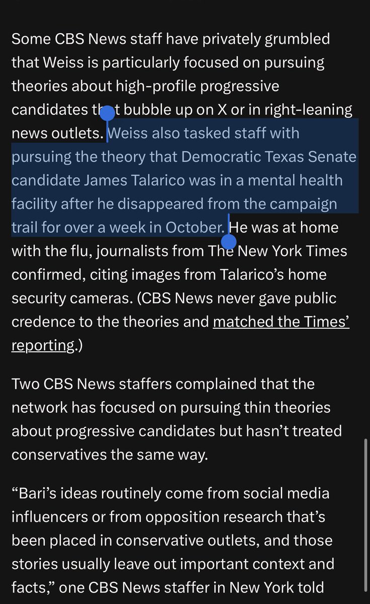 briantashman's tweet photo. Bari Weiss pushed CBS to link Abdul El-Sayed to the September 11 attacks and place James Talarico at a mental health center in Ohio when he was sick with the flu 

Link in following post https://t.co/N8eaqNSXTq