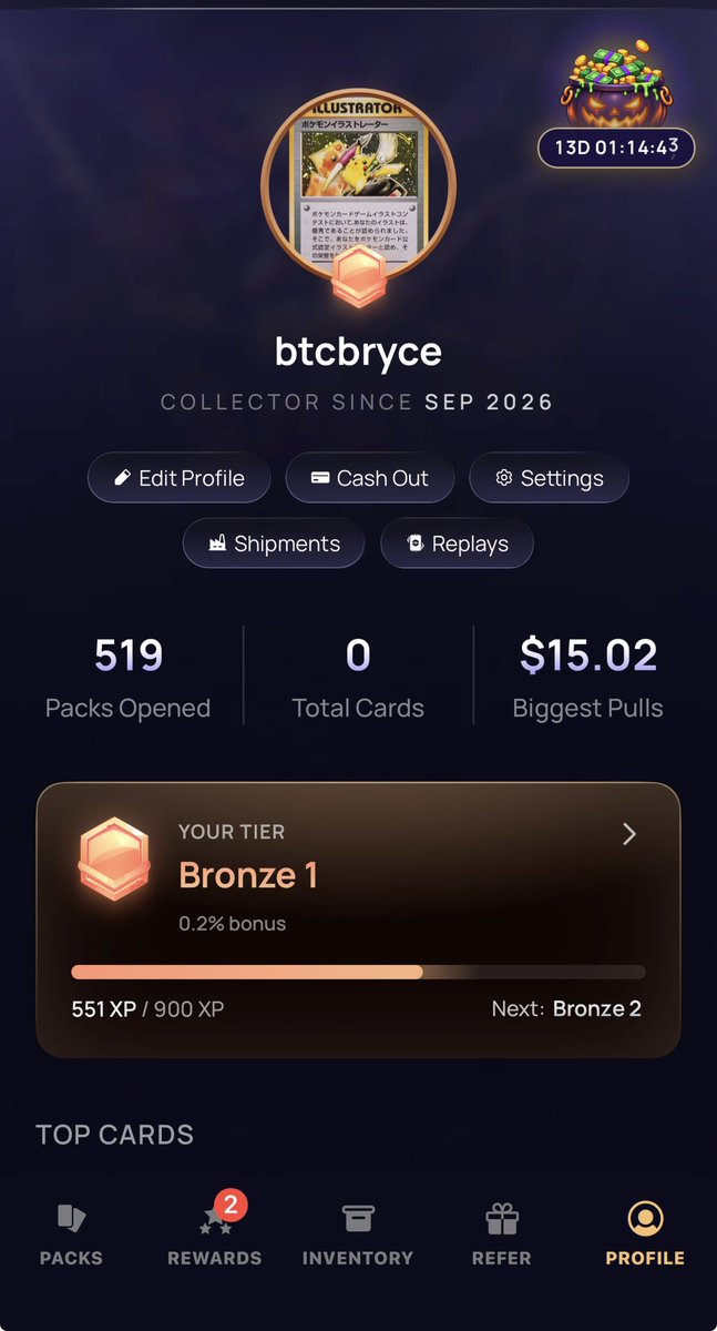 BryceGlennbtc's tweet photo. @CrownCards #BRONZE2 📈📈📈📈📈📈 https://t.co/akqPUakpWX