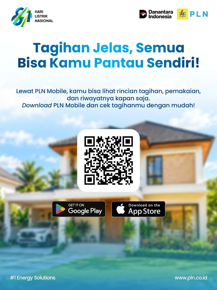ElectrizenDaya's tweet photo. Electrizen, sekarang cek tagihan listrik nggak perlu ribet. ⚡

Dengan PLN Mobile, berbagai informasi terkait tagihan listrik bisa kamu akses dengan lebih praktis dalam satu aplikasi.

Yuk, manfaatkan PLN Mobile untuk kebutuhan listrikmu sehari-hari! 📱⚡ https://t.co/lEej4MSdxj