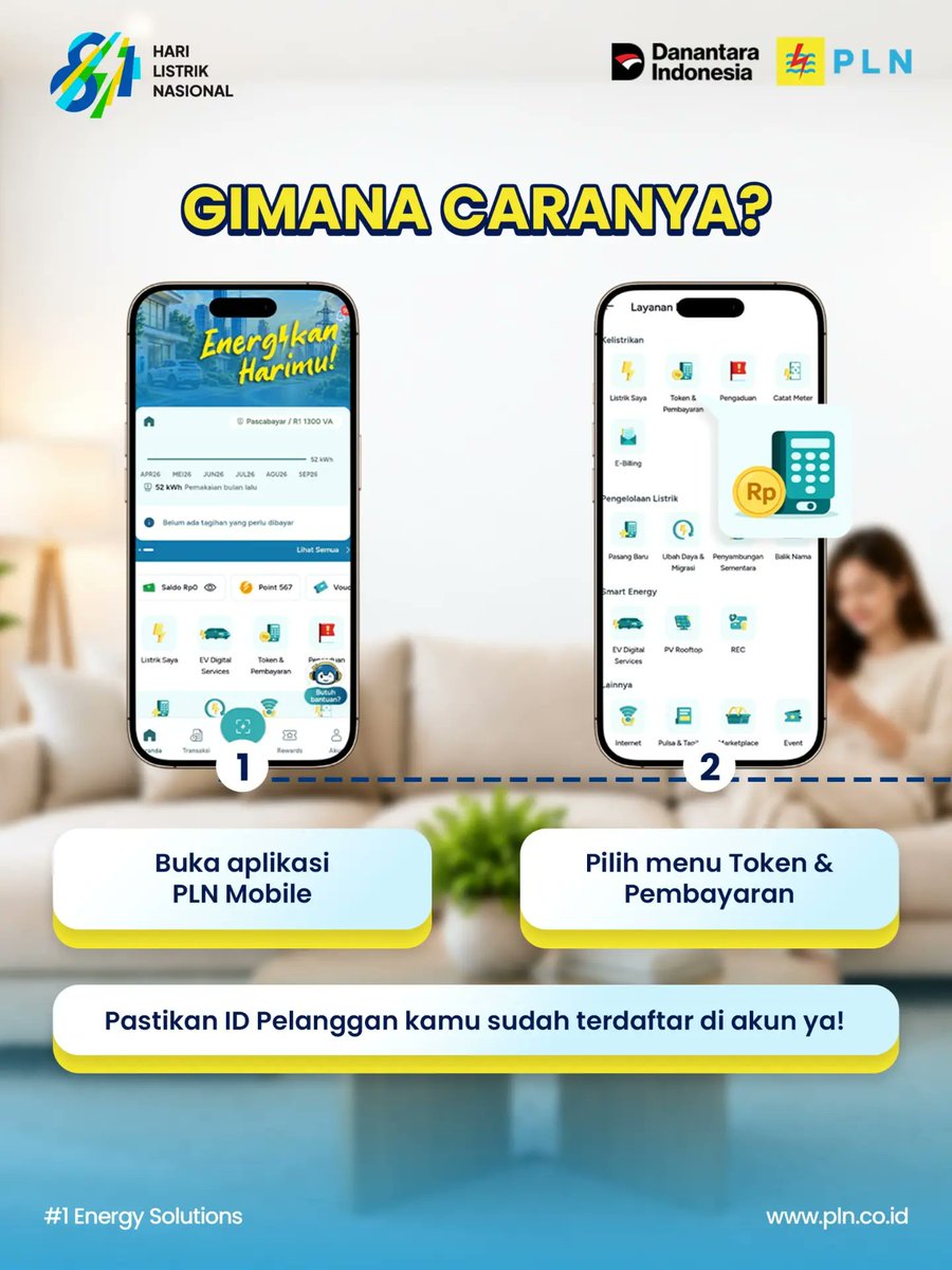 ElectrizenDaya's tweet photo. Electrizen, sekarang cek tagihan listrik nggak perlu ribet. ⚡

Dengan PLN Mobile, berbagai informasi terkait tagihan listrik bisa kamu akses dengan lebih praktis dalam satu aplikasi.

Yuk, manfaatkan PLN Mobile untuk kebutuhan listrikmu sehari-hari! 📱⚡ https://t.co/lEej4MSdxj