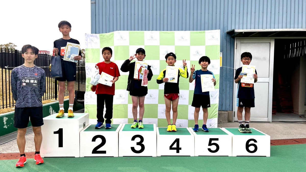 nmm_team's tweet photo. 🏆 前回大会（1.2km）優勝者

​小学1・2年男子 水谷 夏都（5:15）  
​小学1・2年女子 土岐 絃巴（4:56）  
​小学3・4年男子 藤田 葵羽（4:35）  
​小学3・4年女子 江本 乙葉（4:57）  
​小学5・6年男子 宮田 恵伍（4:27）  
​小学5・6年女子 中村 麗衣（4:23）

​皆様のご参加をお待ちしております！ https://t.co/dULiH44Xrd