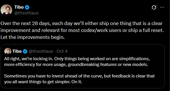 CompleteTechLLC's tweet photo. @leodev @thsottiaux Agreed "Small quality of life improvement" is not a "clear improvement relevant for most codex/work users" https://t.co/KzmKye7bTI