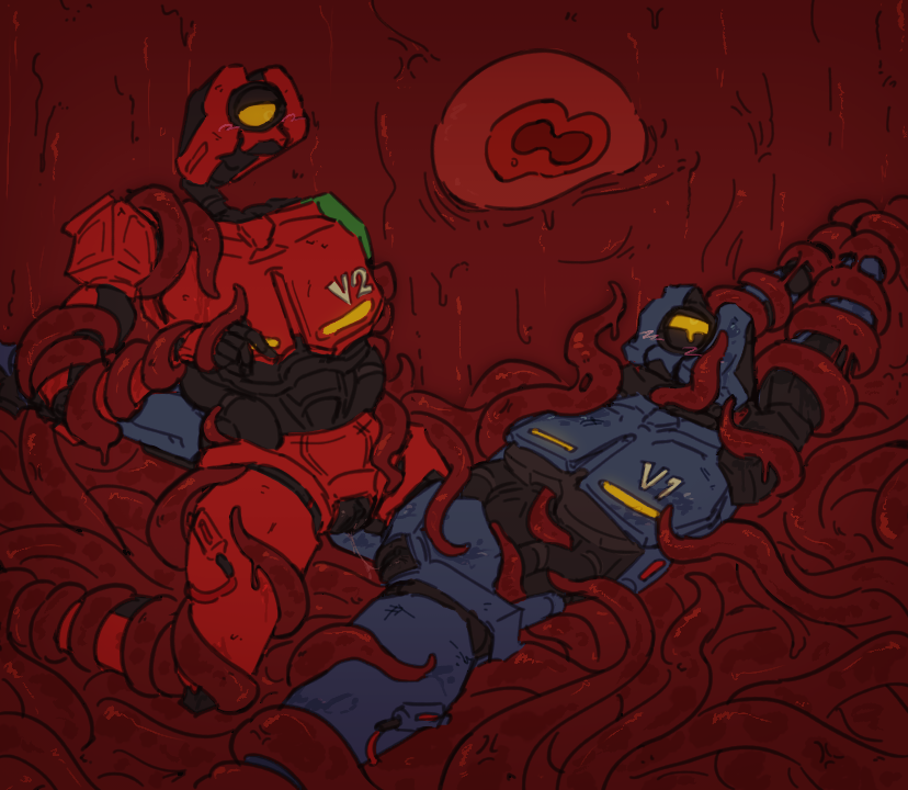 ewwwitsewe's tweet photo. hell playing with the v models 
(alt ver in replies)
#ultrakillnsfw https://t.co/RcgZ8txonO