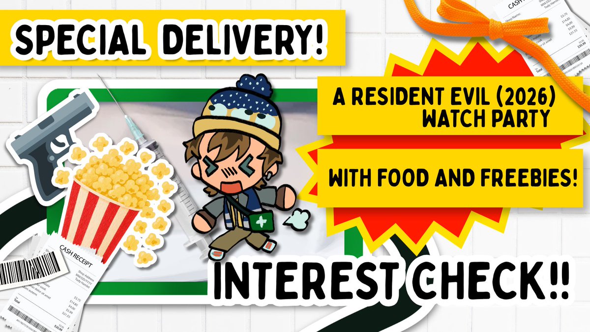 idoIics's tweet photo. [RTS APPRECIATED]

Hello PH 🇵🇭 #ResidentEvil  fans! I’m organizing a private Resident Evil (2026) watch party within Metro Manila with food and merch kits!!

For more details, please check out the interest check form below ⬇️⬇️⬇️

#AustinAbrams https://t.co/6GKB1dekBD