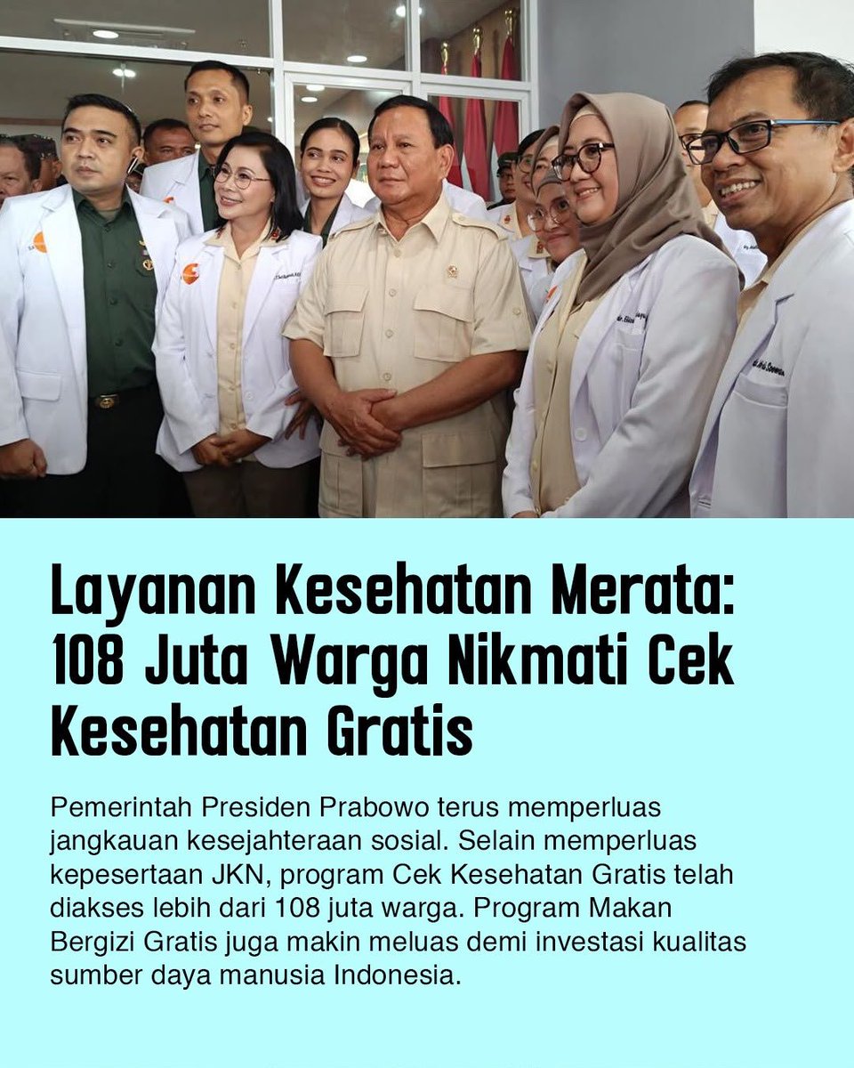 esta887002's tweet photo. Dua tahun perjalanan Prabowo–Gibran, mari terus kawal setiap kebijakan agar tepat sasaran, transparan, dan benar-benar menjawab kebutuhan rakyat. 💪 KerjaNyataUntukRaky
#KerjaNyataUntukRakyat
Dua Tahun Prabowo Gibran https://t.co/rKX4pwsN7v