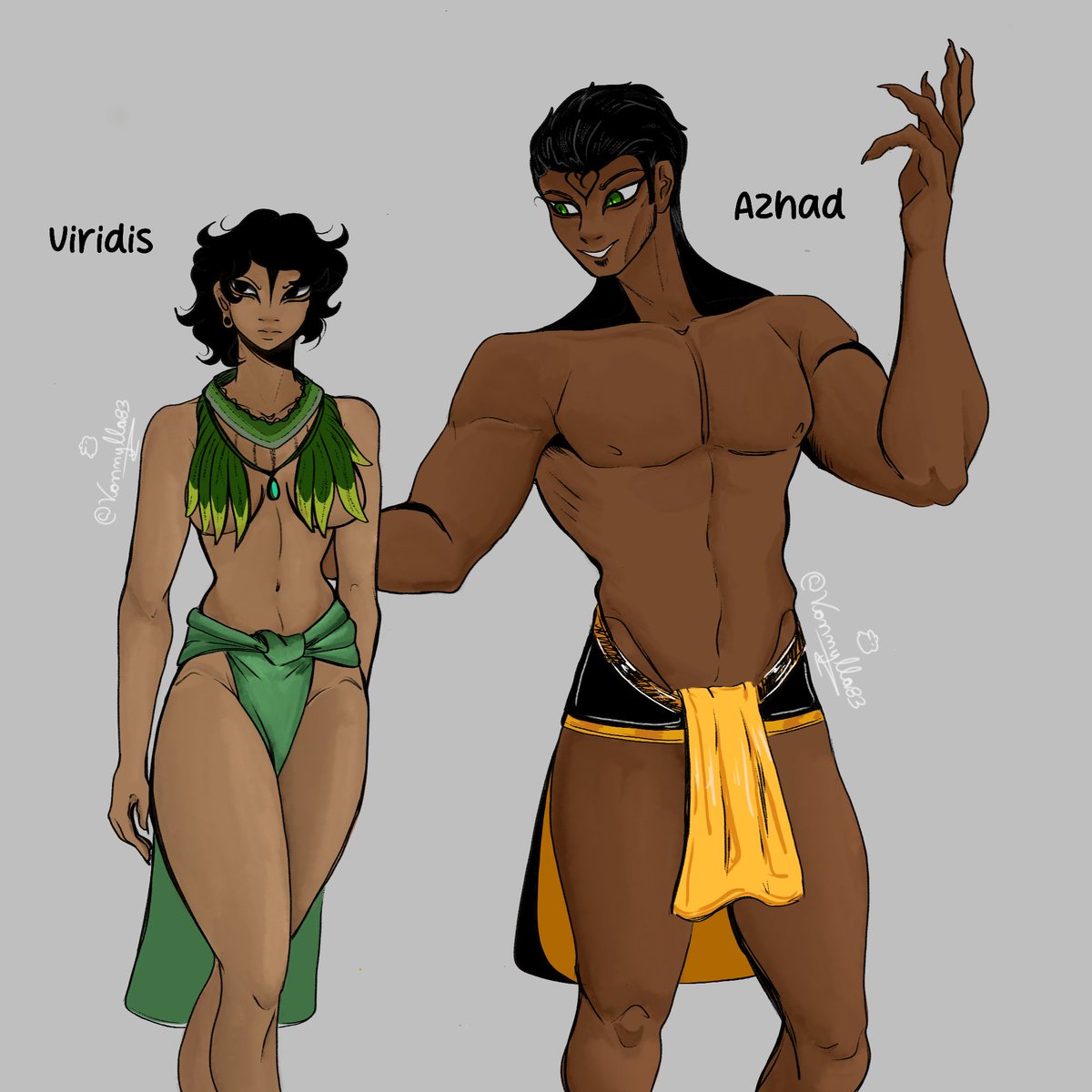 Vannylla83's tweet photo. Pais do Harlequin na forma humana 
Fato interessante: Azhad não é Brasileiro na minha AU, e o nome completo da mãe do Harlequin é Mors Viridis, que significa Morte Verde em latim.
Bjs
#thefreakcircus #harlequin #tfc #fyp #foryou https://t.co/my9veRaLLK