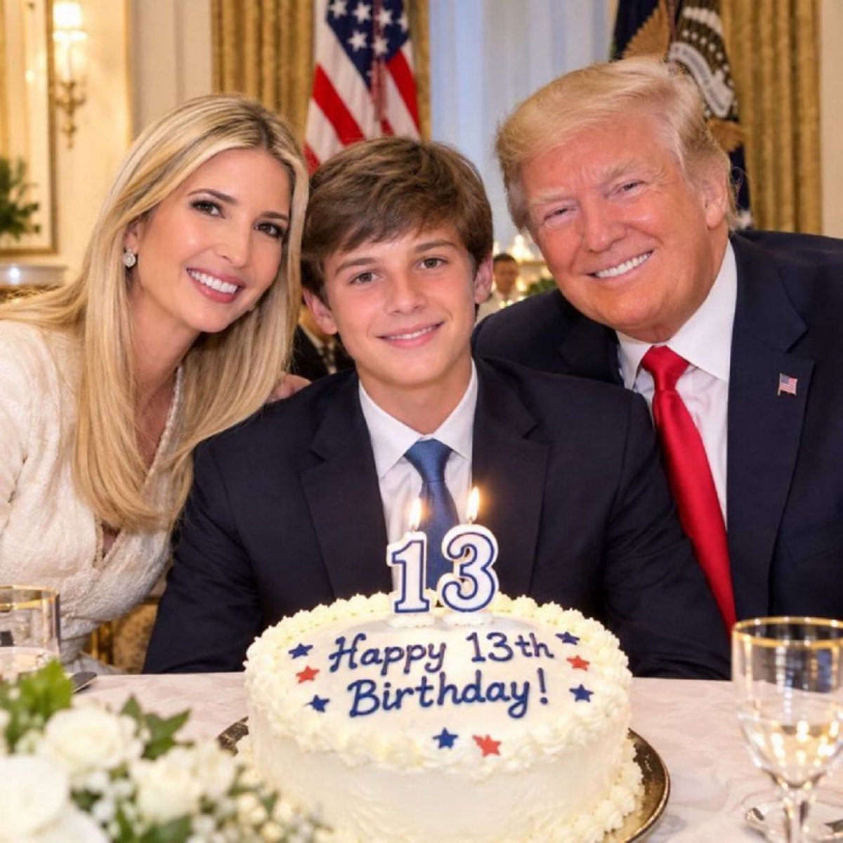 MrPoolGlobal's tweet photo. 🎂🇺🇸 HAPPY 13TH BIRTHDAY, JOSEPH KUSHNER! ❤️

A special milestone deserves to be celebrated with love, family, and beautiful memories. Surrounded by his mother Ivanka, grandfather Donald Trump, and loved ones, Joseph begins a new chapter filled with dreams, happiness, https://t.co/T6bmATWsOR