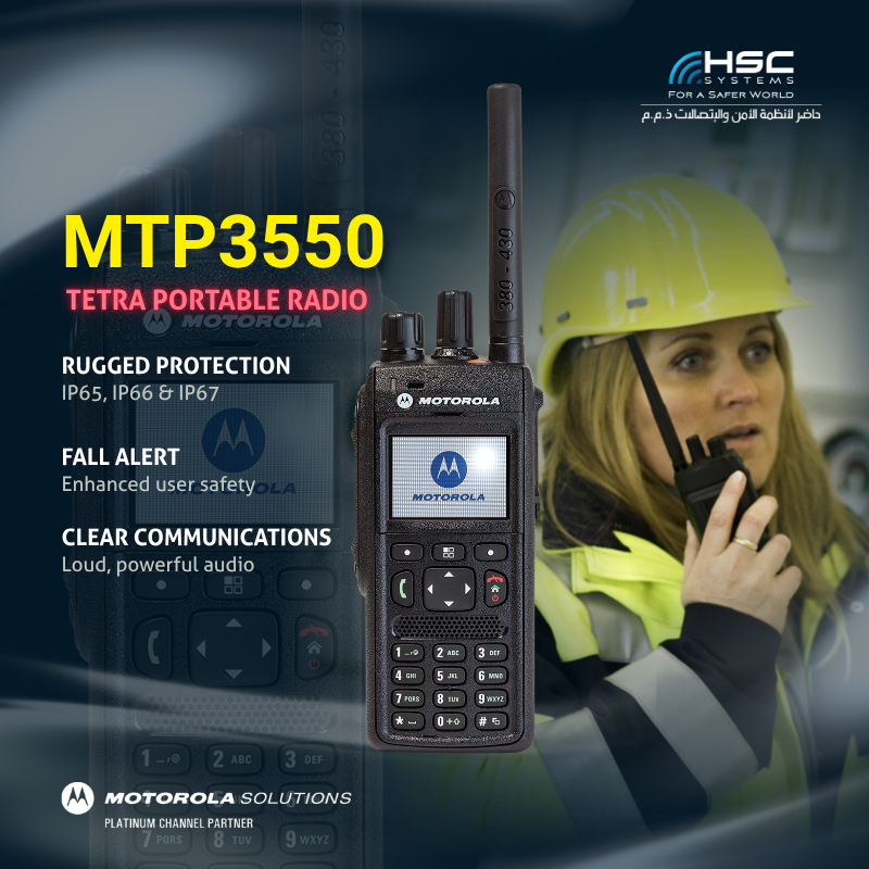 HSCSystem's tweet photo. Built to endure. Ready for the mission. MTP3550 delivers rugged, reliable TETRA communications for demanding operations.

#HSCS 
#forasaferworld #uae #abudhabi #dubai #digitaltransformation
#MotorolaSolutions  #MTP3550 #TETRA 
#ملتزمون_ياوطن
#نتصدر_المشهد https://t.co/tScxjGriSw