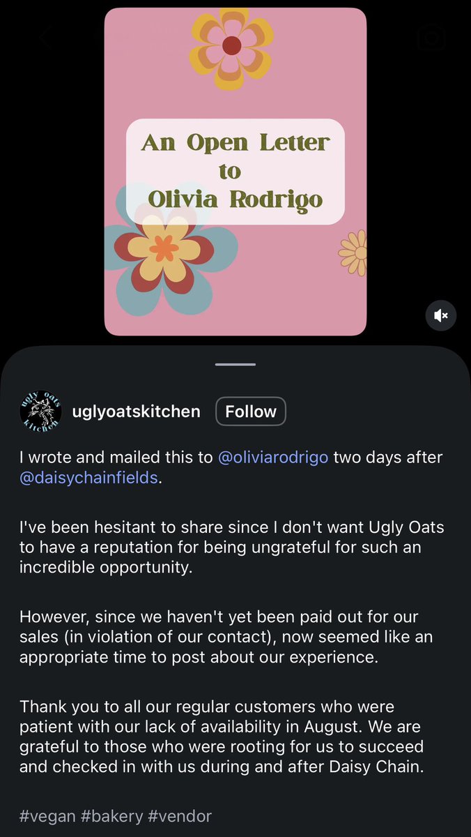 poppressp's tweet photo. Hey Olivia 
generosity doesn’t end when the PR photos do
you got your feel good headline and polished image while the actual vendors were left unpaid 
That’s not doing good 
that’s using good deeds as branding https://t.co/924OaNcjyk
