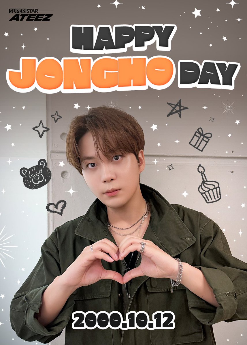 SuperStarATEEZ's tweet photo. [🍰]

𓂂 𓈒𓏸 ˗ˋˏ HAPPY JONGHO DAY ˎˊ˗ 𓈒𓏸 𓂂𓈒

종호의 생일을 맞아 SUPERSTAR ATEEZ에서 진행중인
다양한 이벤트를 지금 바로 확인해 보세요🐻
(~10.14 14:00 KST)

🎮 https://t.co/Kkt2GNbVfh

#SUPERSTARATEEZ #SSATZ
#슈퍼스타에이티즈 #슈스티즈
#ATEEZ #에이티즈
#JONGHO #종호 https://t.co/YC5laZiSfe