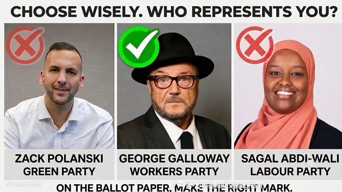 WPBLondon's tweet photo. Urgent call to voters in #HolbornStPancras: go out tomorrow and vote for @GeorgeGalloway. Let’s put an end to sending billions into wars while people struggle to pay their bills at home.
Vote for #GeorgeGalloway do not #votegreen #ZackPolanski or #SagalAbdiwali. https://t.co/ho8a2GazJz