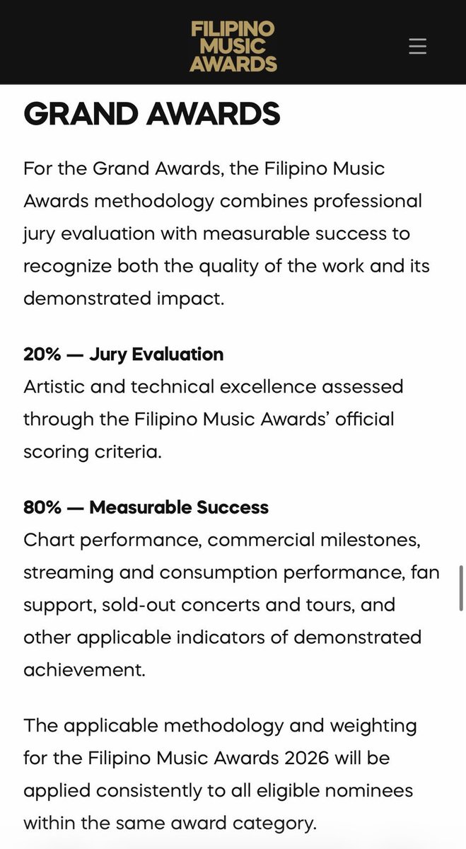 bini_writes's tweet photo. For those criticizing VVINK for winning the Pop Song of the Year in the 2nd FMAs. Kindly read the criteria here. The Genre Awards have different criteria from the Grand Awards. And as big as the competitors of Baduy were — BINI’s UK (bias aside for my girls), Maki’s habangbuhay pansamantala, KAIA’s Hulog and especially the mega viral Ooh La La Baby of Baby Dolls, measurable commercial success isn’t part of the criteria unlike in the Grand Awards. It’s a jury and criteria based genre award with Baduy checking all the boxes. Let’s all stop pitting our own artists against each other and just celebrate OPM as it should and we should have always been doing. OPM RISE! 🌺♥️ #OPM #FMA