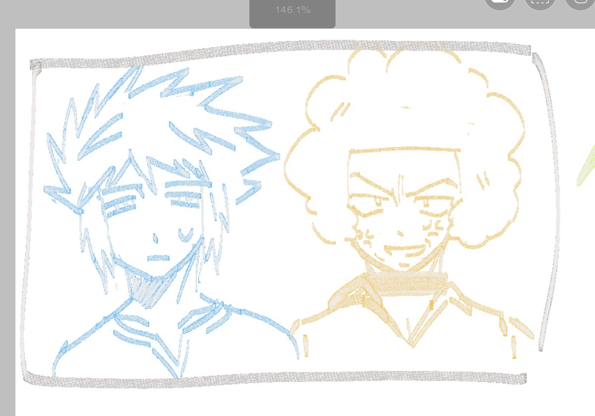 ChocoW1z's tweet photo. More old drawings of Flint and Volkner https://t.co/kI1Bfzypma