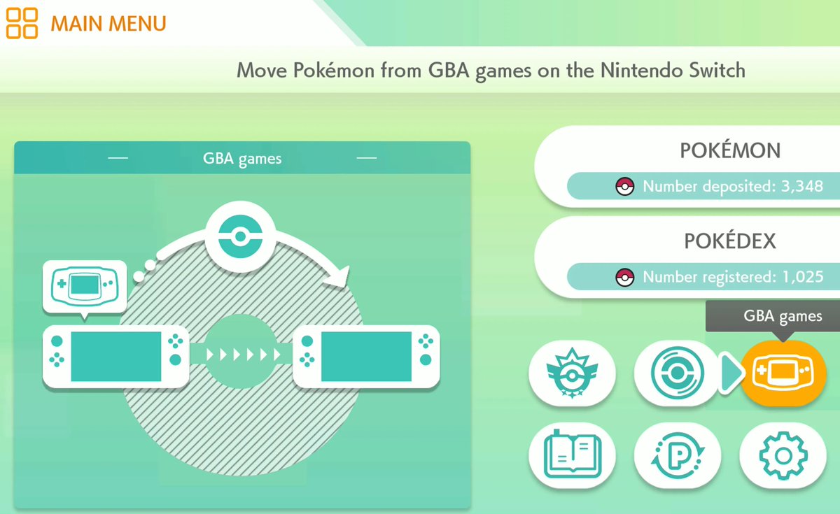 HiddenPowerPod's tweet photo. Pokemon HOME on Nintendo Switch uses the wording "GBA games" 👀

This would make potential R/S/E integration very easy. Do you think it'll happen? https://t.co/gcEWDdY8yS