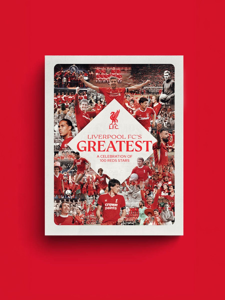 LFC's tweet photo. A new official book celebrating the greatest men’s players in our history has been released 📖

Liverpool’s Greatest: A Celebration of 100 Reds Stars counts down the top 100 with biographies of every nomination, alongside bespoke artwork and photography 📸 https://t.co/GXRvGGWbms https://t.co/rdroF4bm2C
